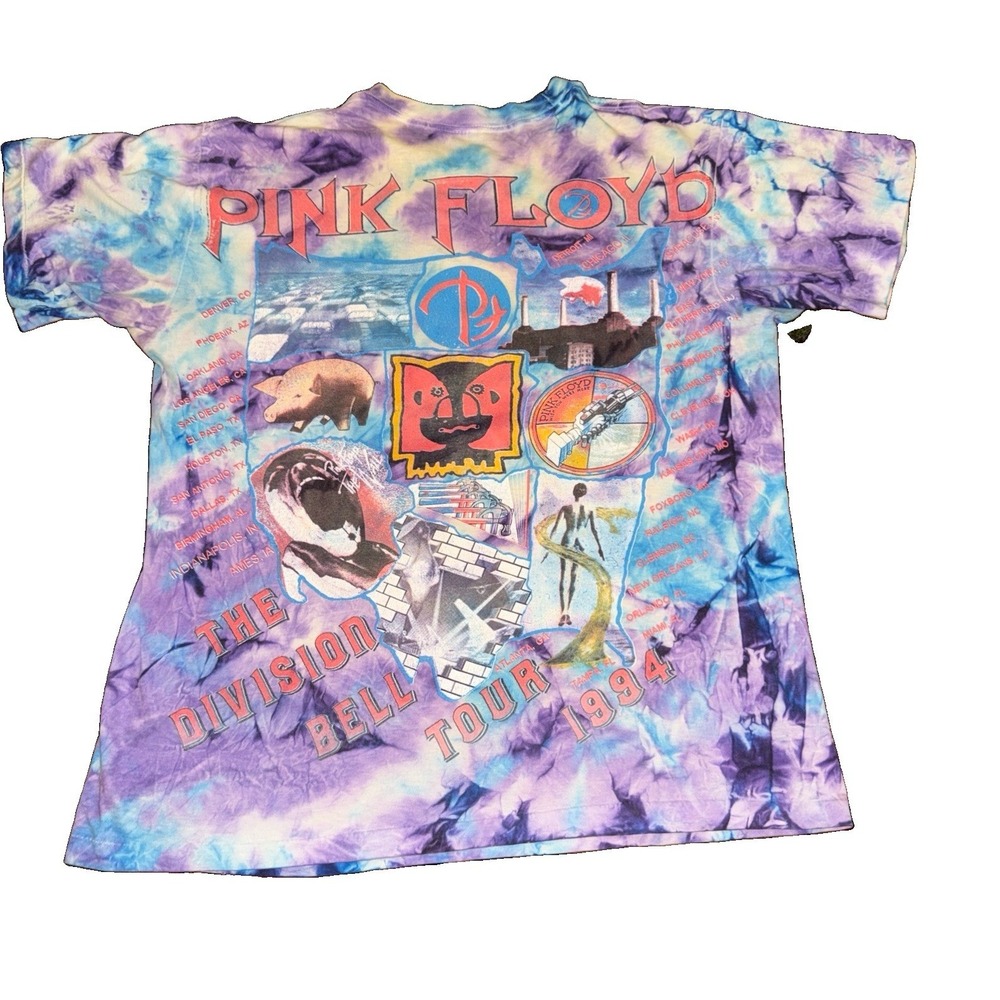 Vintage Pink Floyd 1994 Division Bell Tour Graphic AOP T-Shirt Psychedelic